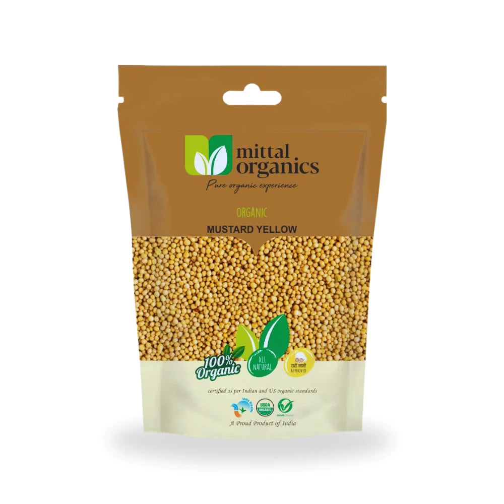 Organic Mustard Yellow (पीली सरसों) (300gm) (Pack of 2)