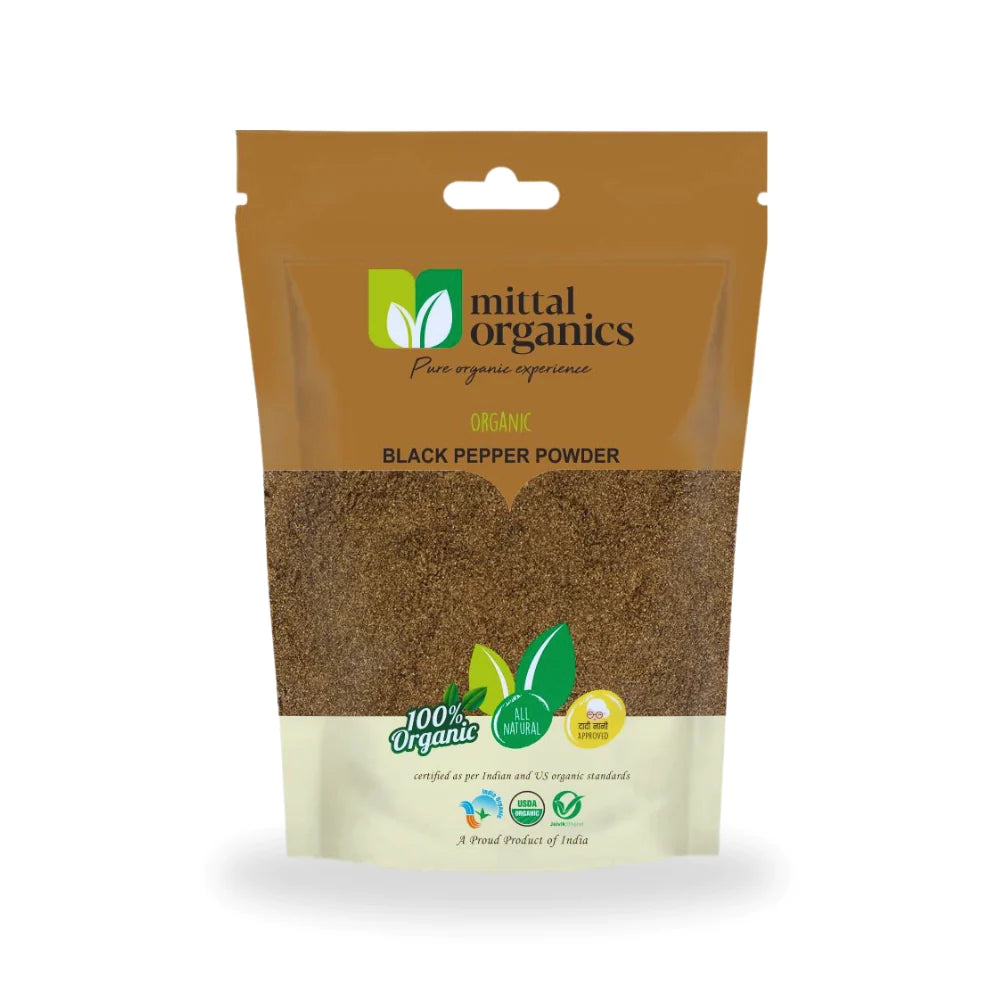 Organic Black Pepper Powder (काली मिर्च पाउडर) (300gm) (Pack of 2)
