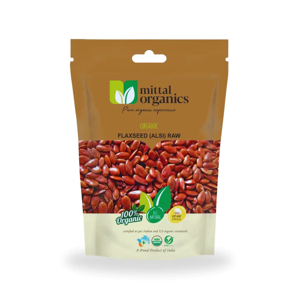 Organic Flaxseed Raw (Alsi) (अलसी) (300gm) (Pack of 2)