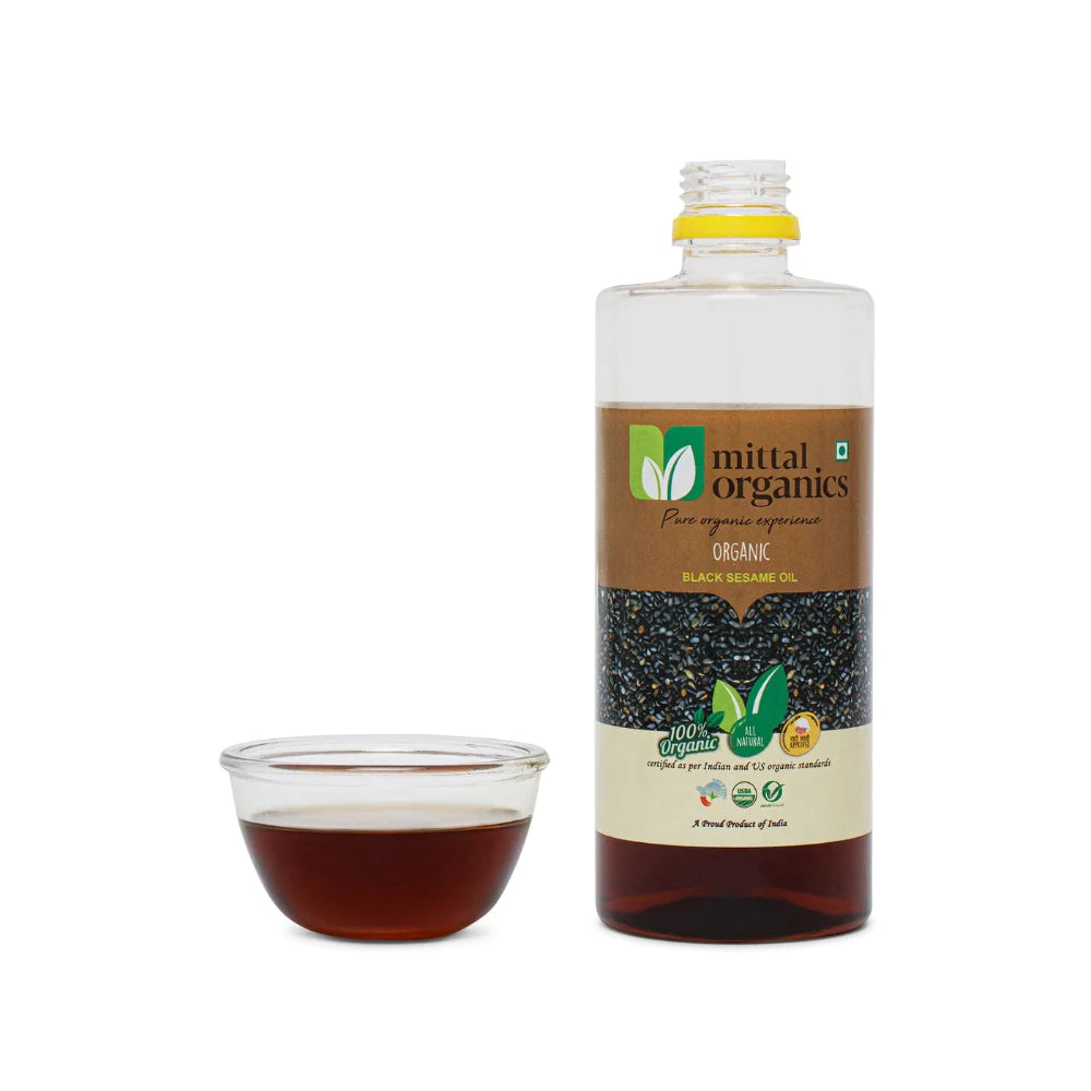 Organic Black Sesame Oil (Til) (काले तिल का तेल) (1L) (Pack of 2)