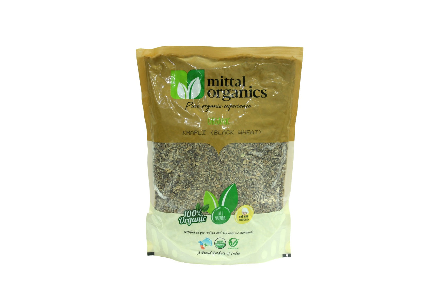Mittal Organics Black wheat Whole (Khapli) 1.8KG (900gm x 2)