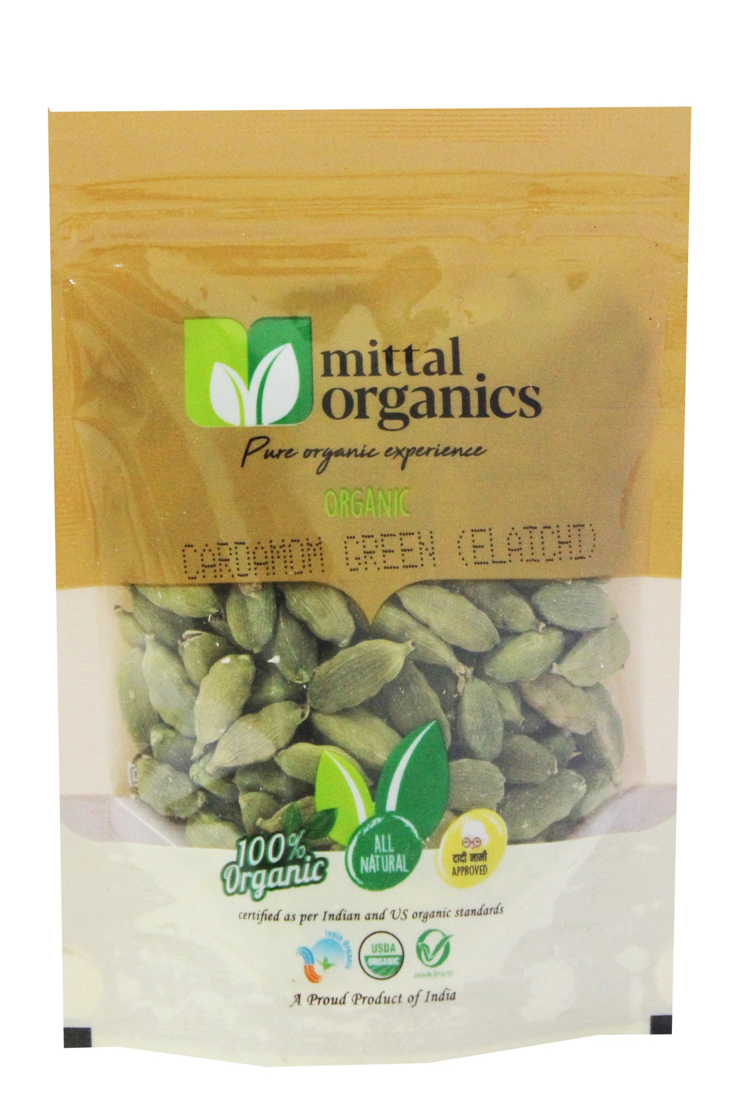 Organic Cardamom Green (Elaichi) 180gm (Pack of 2)