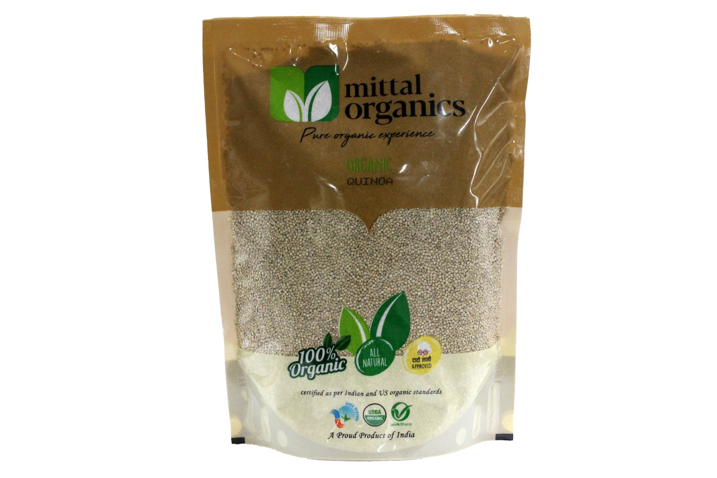 Mittal Organics - Organic Quinoa 900gm (Pack of 1) | Gluten-Free | High Protein & Fiber