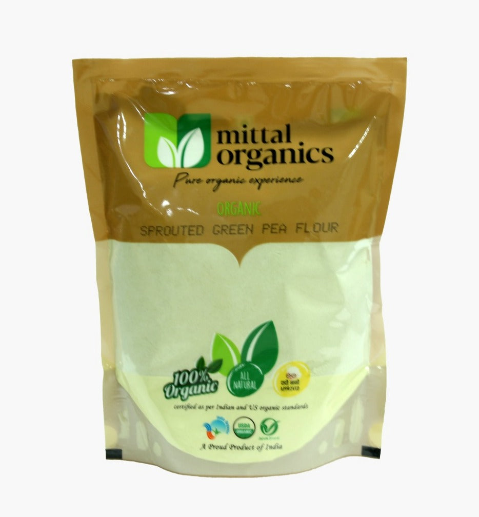 Sprouted Green Pea Flour - 0.5Kg (Pack of 2)