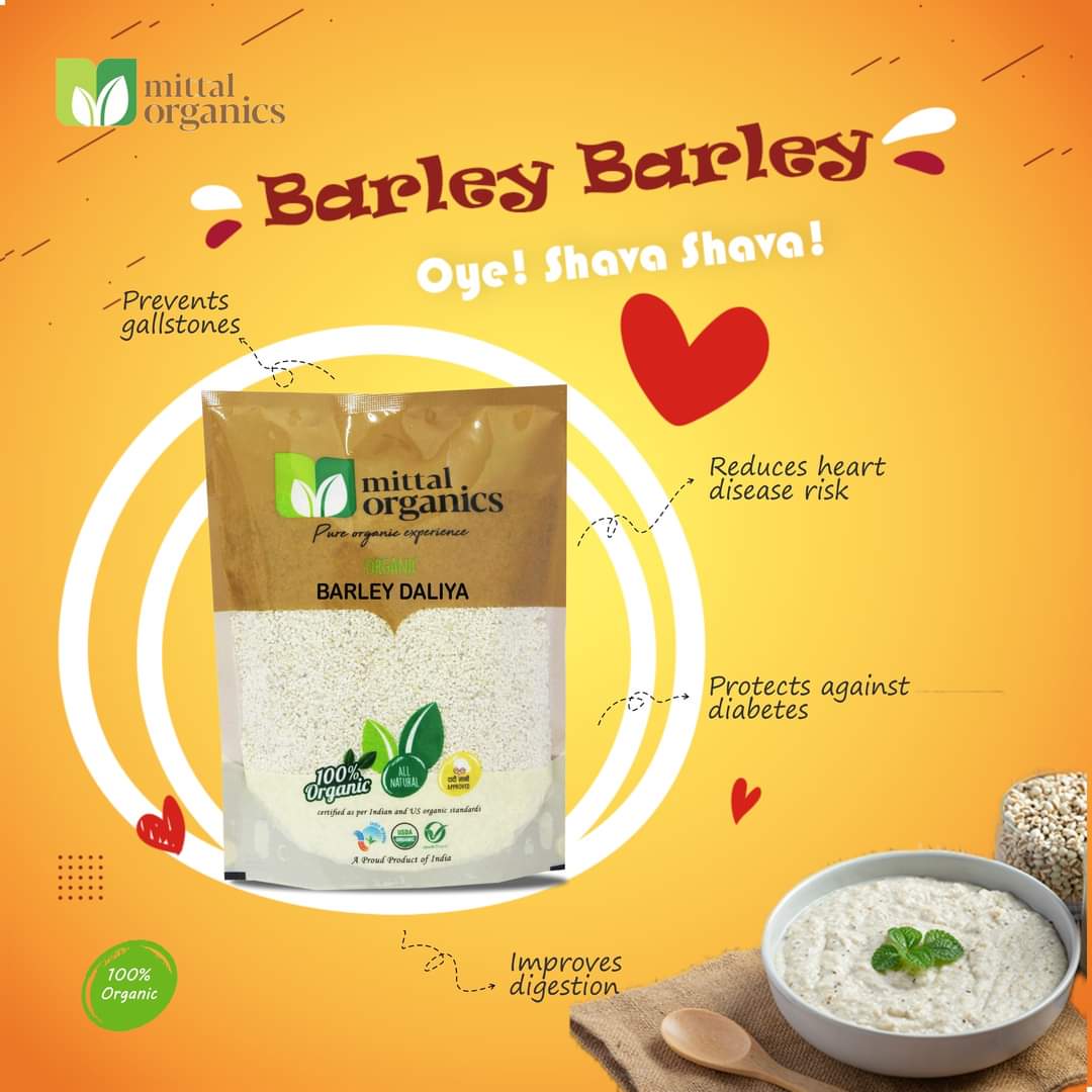 Organic Barley Daliya (Jau) (जौ दलिया)