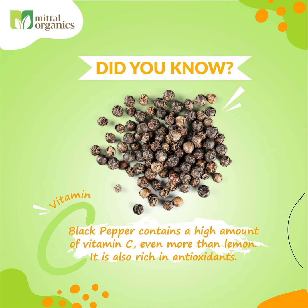 Organic Black Pepper Whole (काली मिर्च साबुत) (300gm) (Pack of 2)
