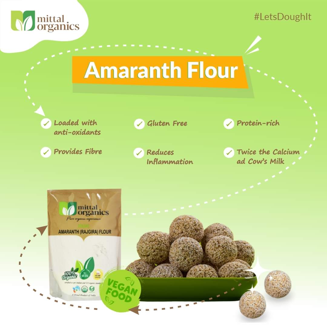 Organic Amaranth (Rajgira) Flour (राजगिरा आटा)