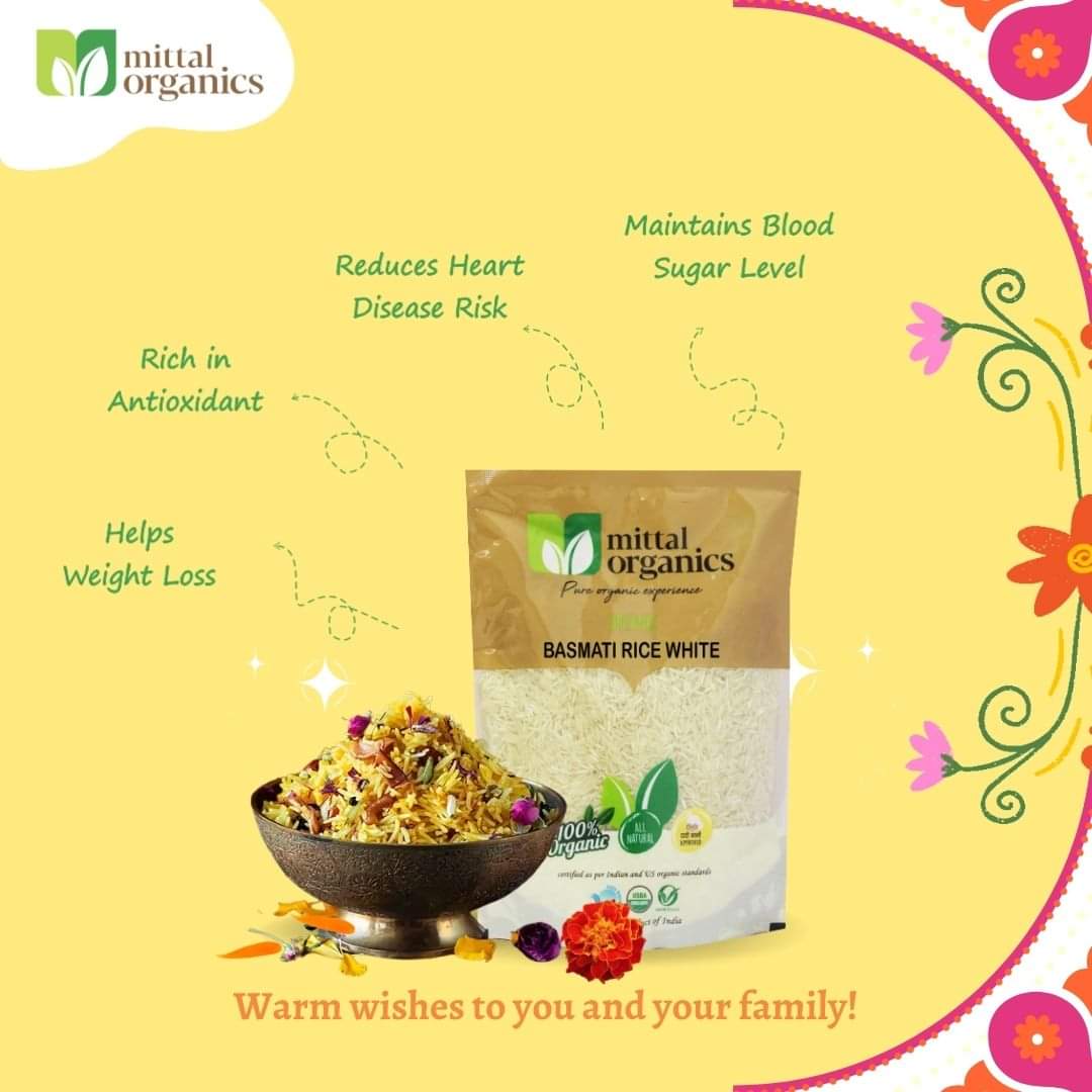 Organic Basmati Rice White (बासमती चावल)