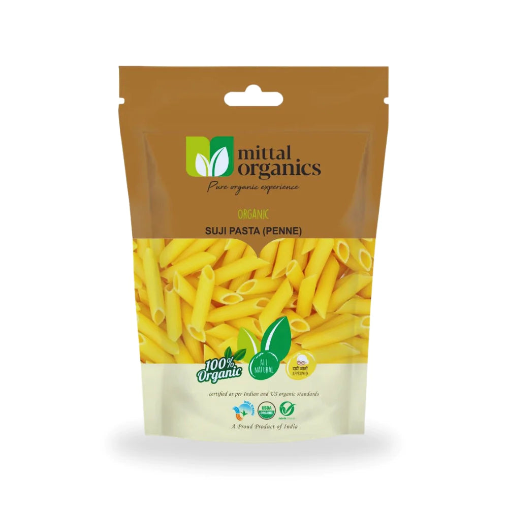 Organic Suji Pasta (Penne) (सूजी पास्ता पेने) (400gm) (Pack of 2)