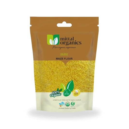 Organic Maize Flour (Makka) (मक्की आटा) (900gm) (Pack of 2)