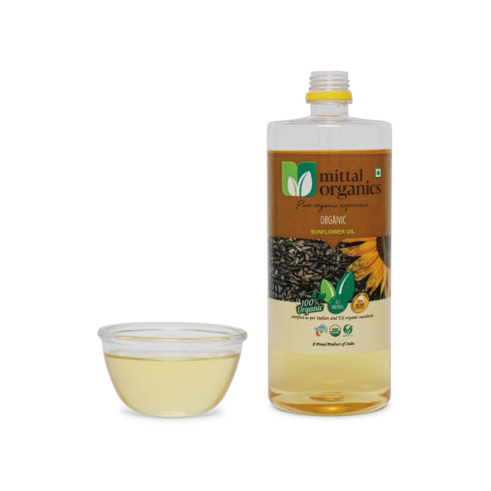 Organic Sunflower Oil (Sooraj Mukhee) (सूरजमुखी का तेल)