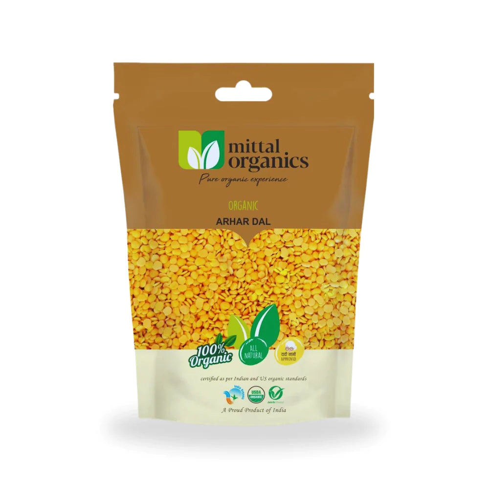 Organic Arhar (Tur) Dal (अरहर (तुवर) दाल) (850gm) (Pack of 2)