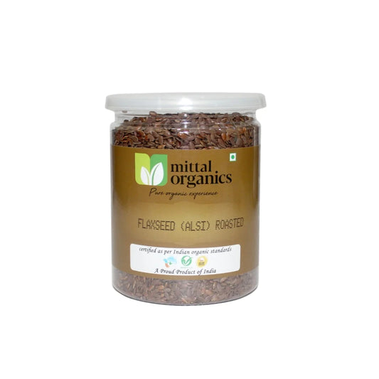 Organic Flaxseed Roasted (Alsi) (अलसी रोस्टेड) (300gm) (Pack of 2)