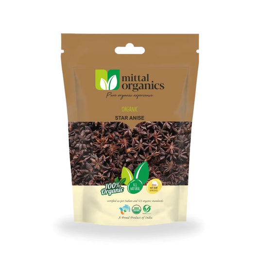 Organic Star Anise (चक्र फूल) (100gm) (Pack of 2)