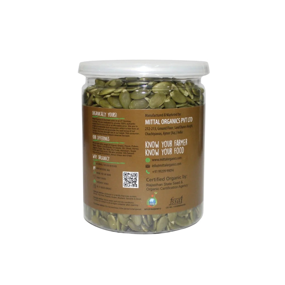Organic Pumpkin Seed (Kadoo) (कद्दू बीज) (300gm) (Pack of 2)