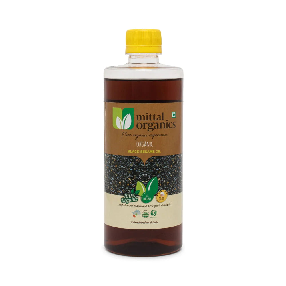 Organic Black Sesame Oil (Til) (काले तिल का तेल) (1L) (Pack of 2)