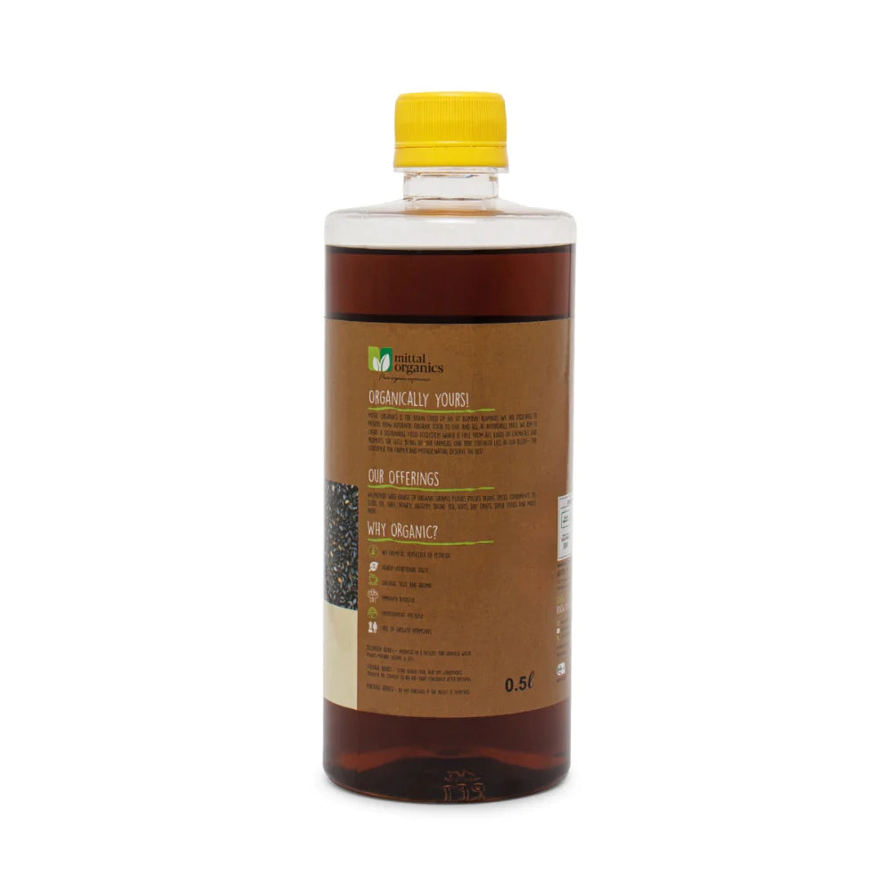 Organic Black Sesame Oil (Til) (काले तिल का तेल) (1L) (Pack of 2)