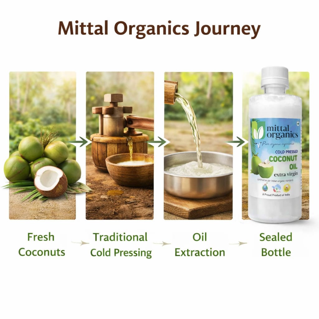 Organic Coconut Virgin Oil (Naariyal) (नारियल तेल (वर्जिन))