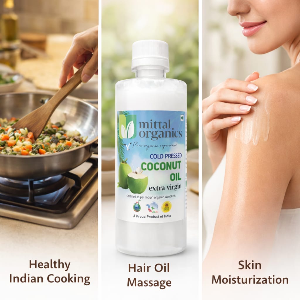 Organic Coconut Virgin Oil (Naariyal) (नारियल तेल (वर्जिन))