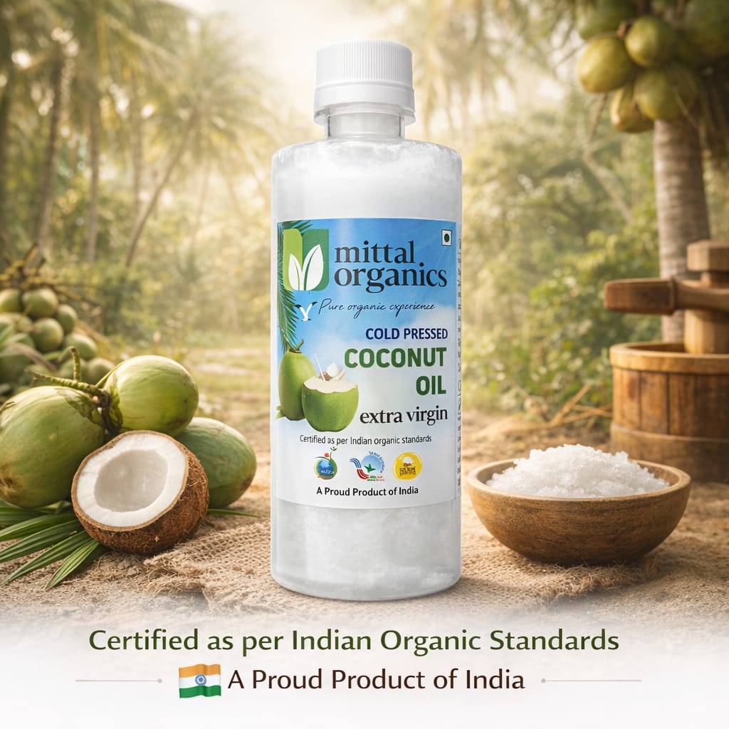 Organic Coconut Virgin Oil (Naariyal) (नारियल तेल (वर्जिन))