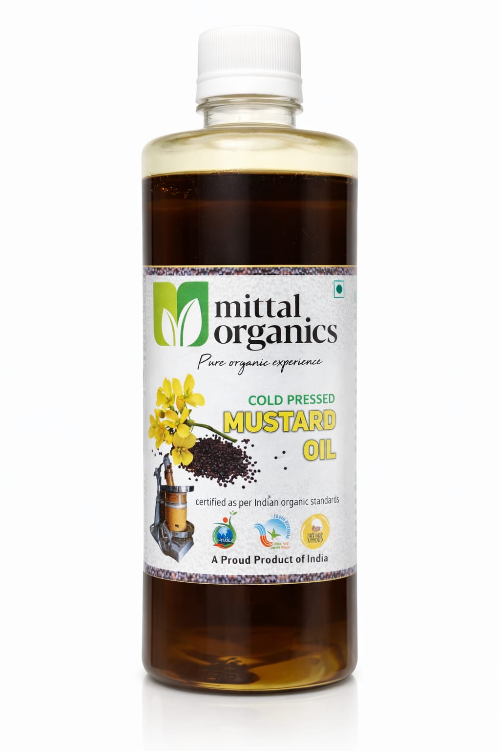 Organic Black Mustard Oil (Sarason) (काली सरसों तेल) (1L) (Pack of 2)