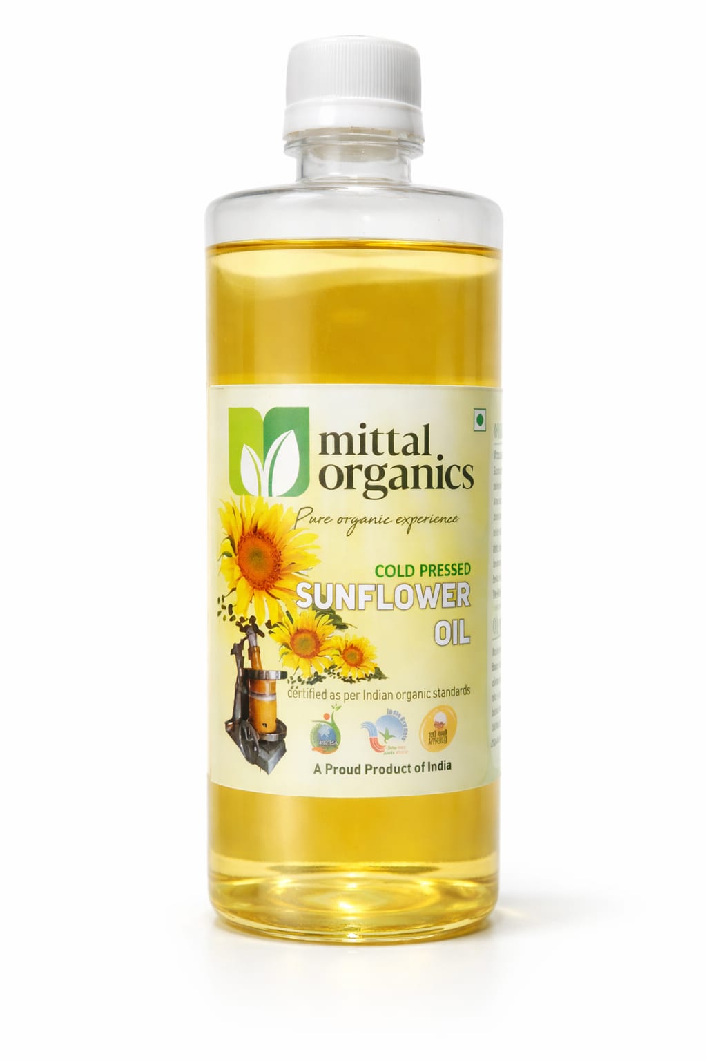 Organic Sunflower Oil (Sooraj Mukhee) (सूरजमुखी का तेल) (1L) (Pack of 2)