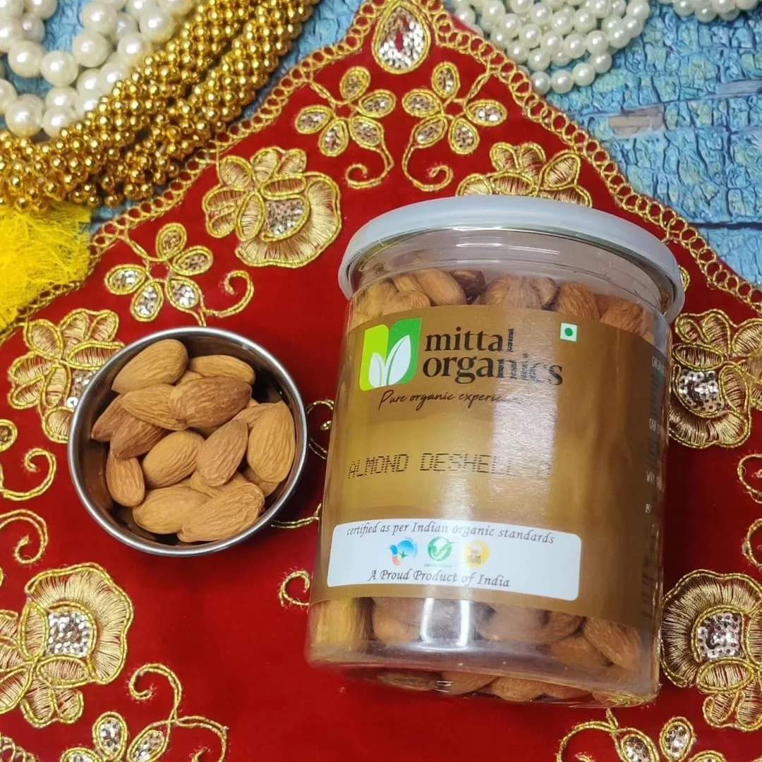 Small Badam Organic Almond Deshelled (Badam) (बादाम) – Mittal Organics