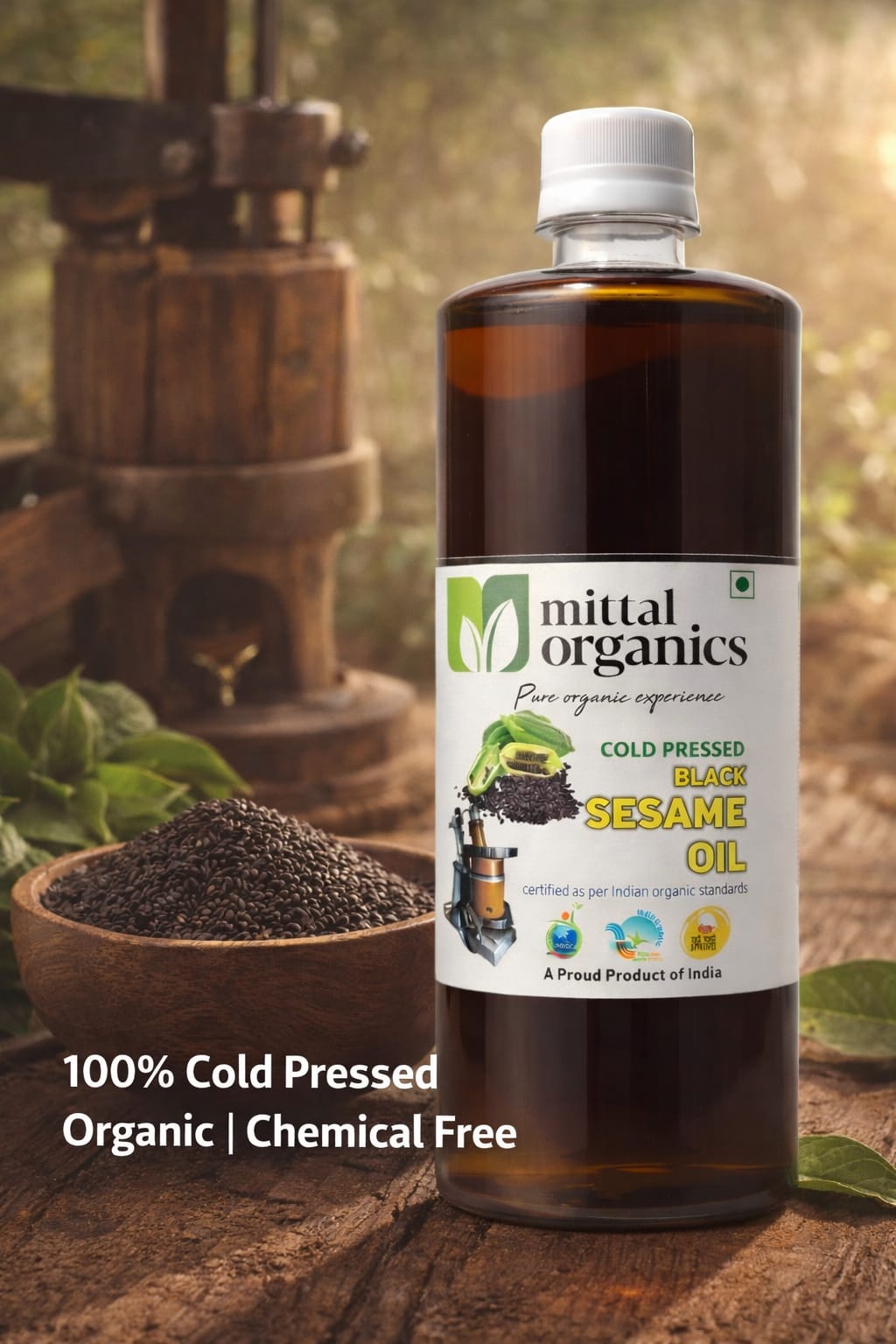 Organic Black Sesame Oil (Til) (काले तिल का तेल)