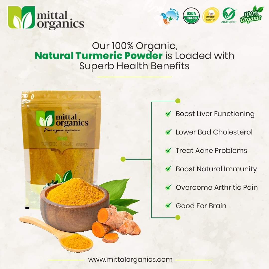 Organic Turmeric Powder (Haldi) (हल्दी पाउडर)