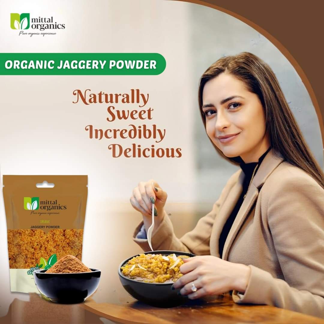 Organic Jaggery Powder (Gud) (गुड़ पाउडर) (850gm) (Pack of 2)