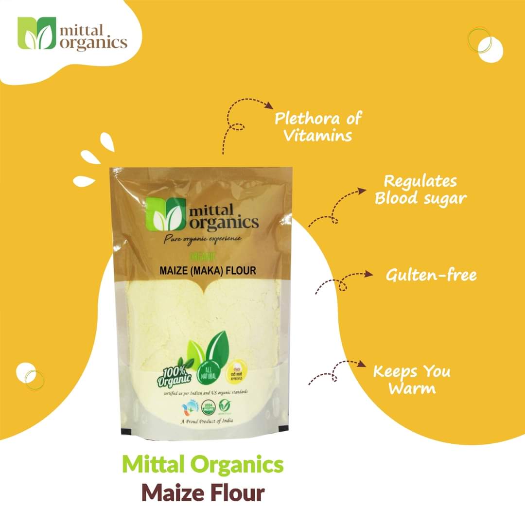 Organic Maize Flour (Makka) (मक्की आटा)