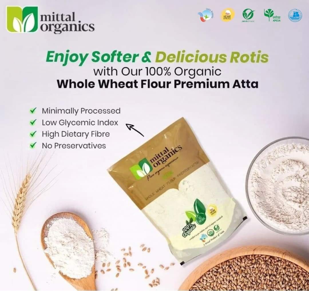 Organic Whole Wheat Premium Flour (Gehun) (गेहूं आटा)